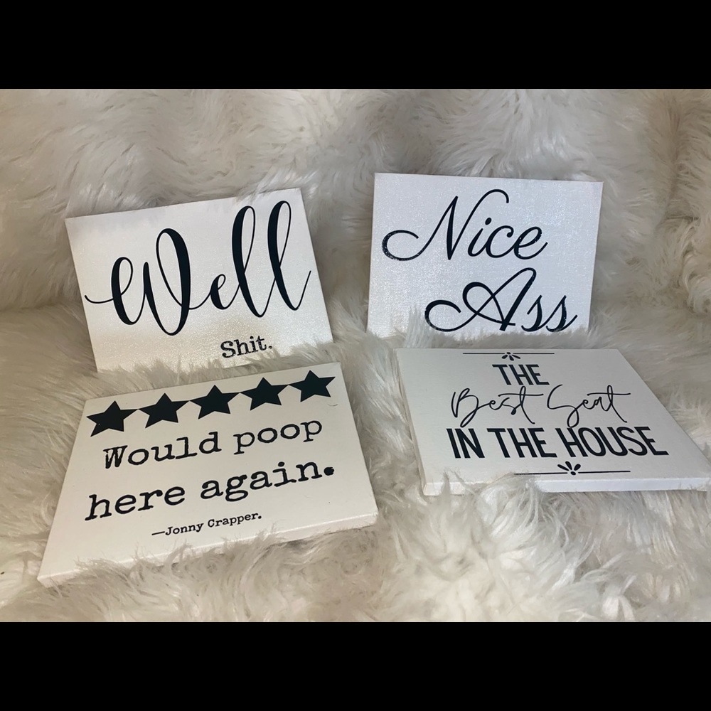 Brand new funny bathroom decor!